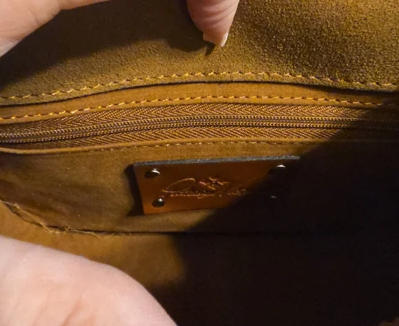 Patricia Nash Cognac Leather Crossbody Bag - Picture 6 of 12